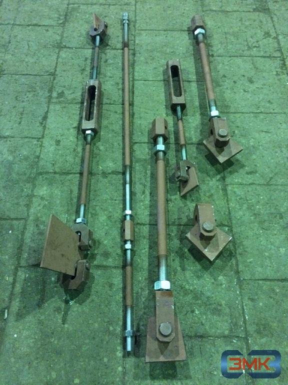 Тяги подвесок трубопроводов с вилками и талрепом по ОСТ 24.125…-01