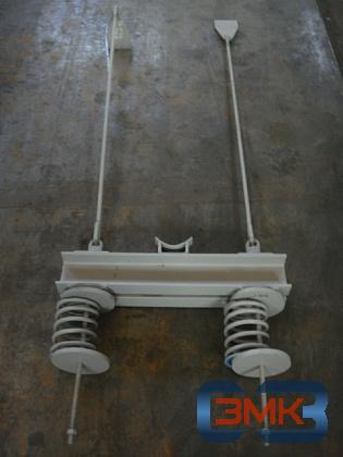 Подвески пружинные на опорной балке для трубопроводов