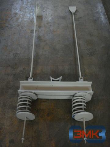 Подвески пружинные на опорной балке для трубопроводов